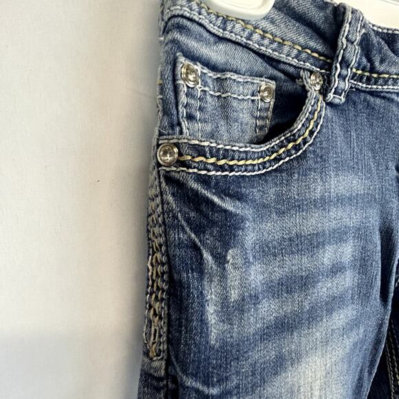 Denim Couture Women Blue Jeans Size 7.embellished pockets and fronts - Picture 6 of 10